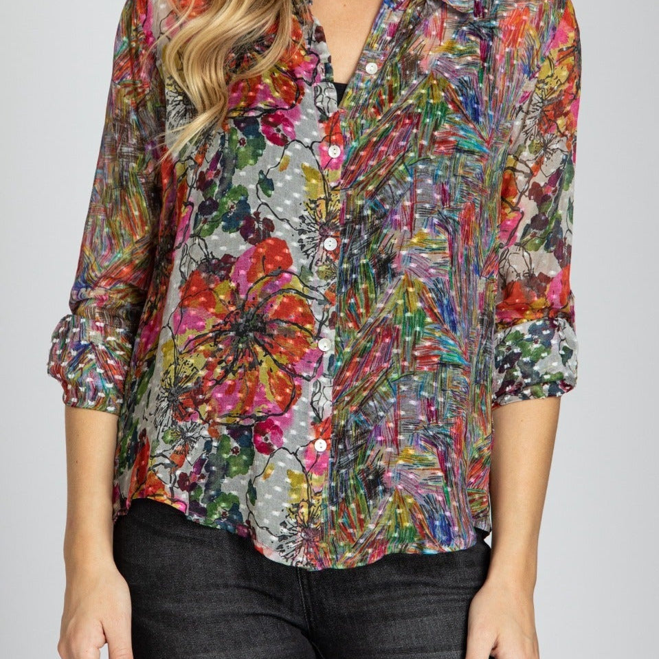 Button-up With Roll-up Sleeve