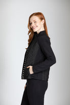 French Terry Quilted Zip Front Jacket APNY
