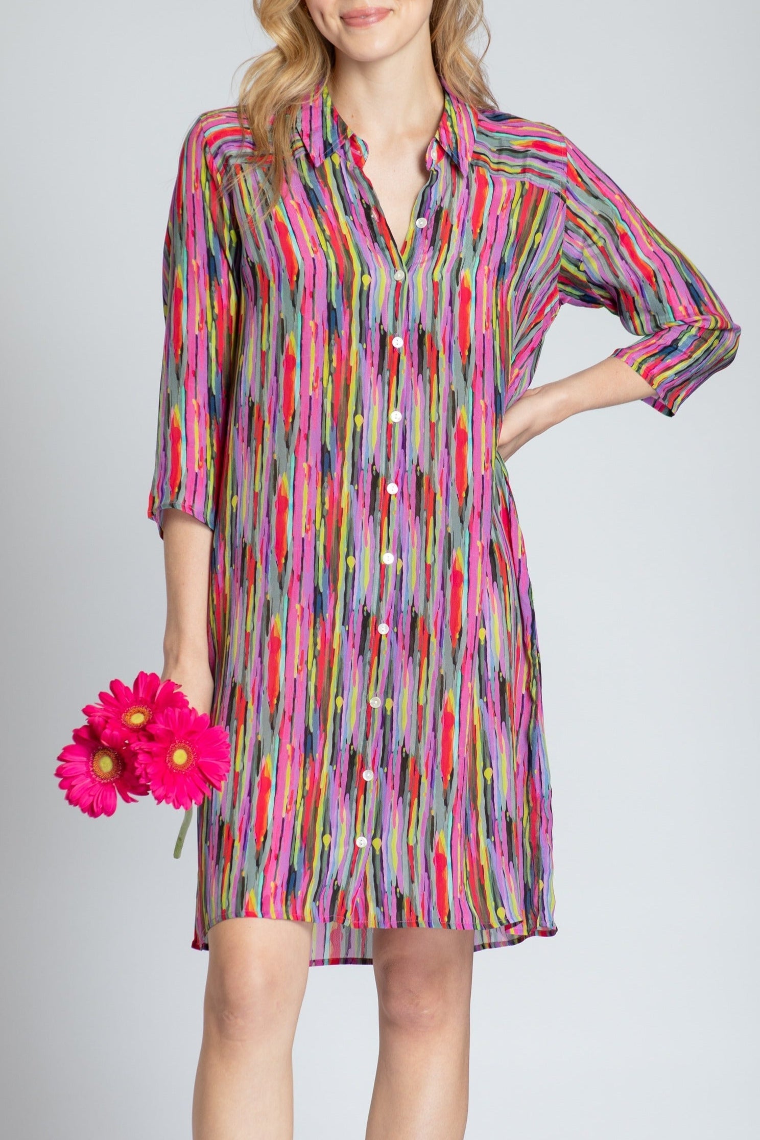 Colour Play Print - Shirt Dress