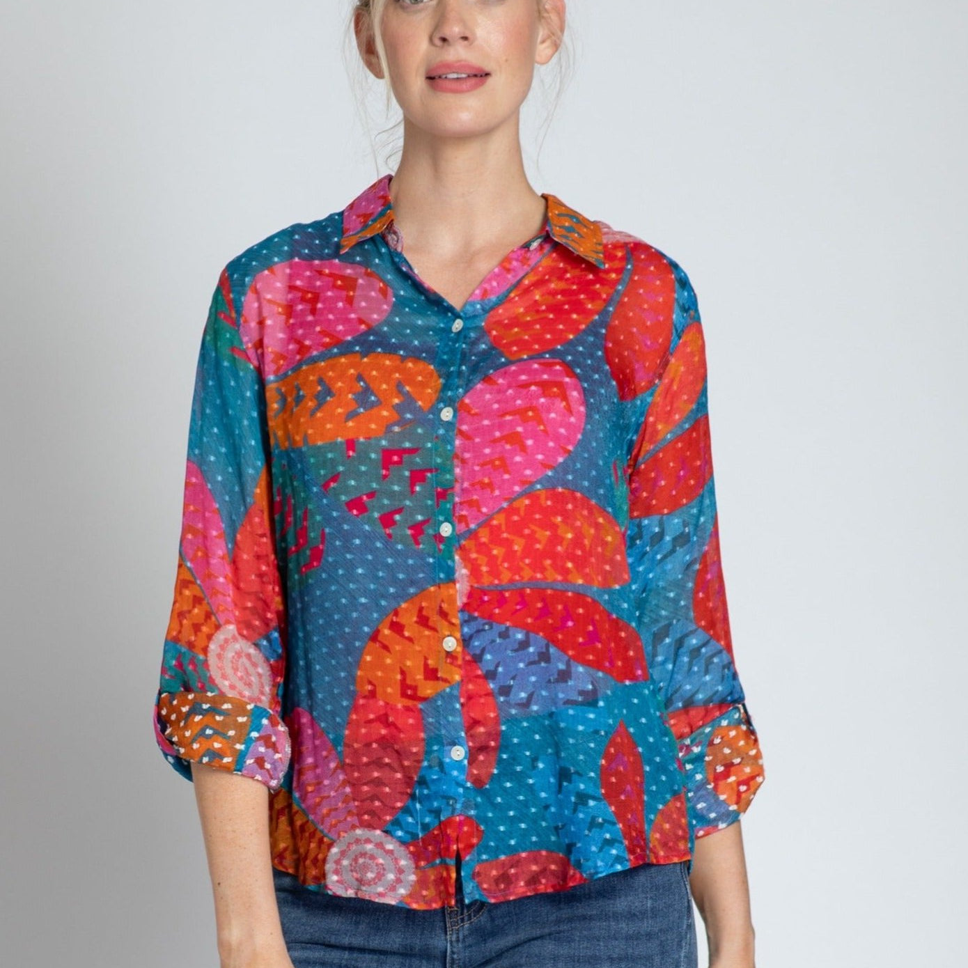 Button-up With Roll-up Sleeve