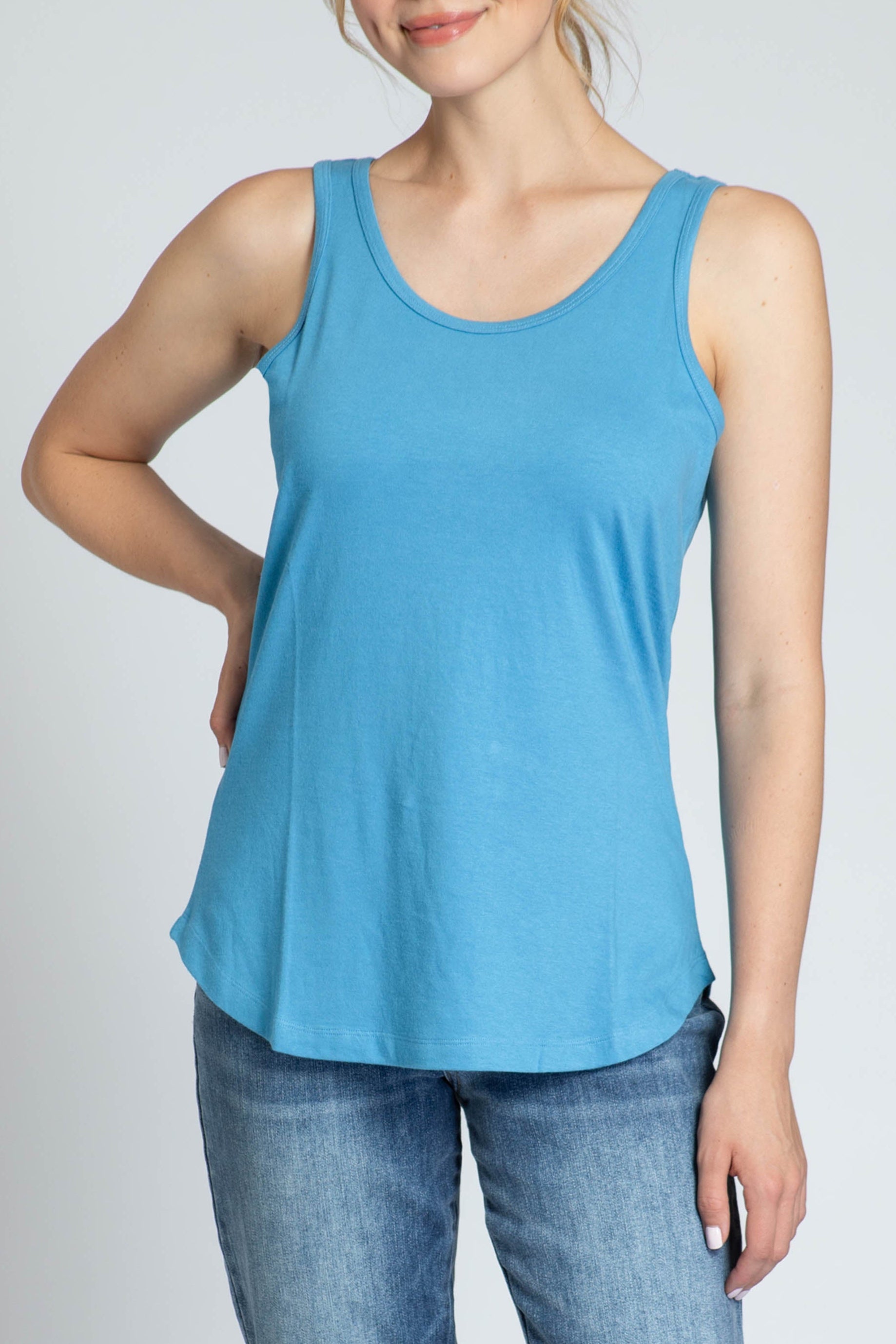 Perfect Fit Tank - Turquoise | front side