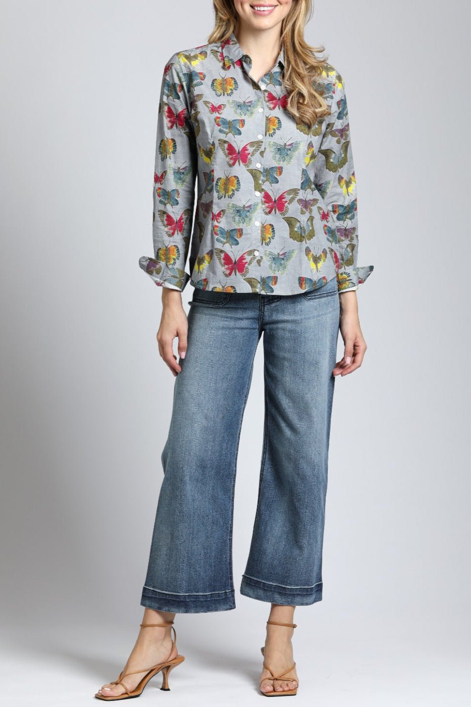 Butterfly Print - Classic Button up Shirt