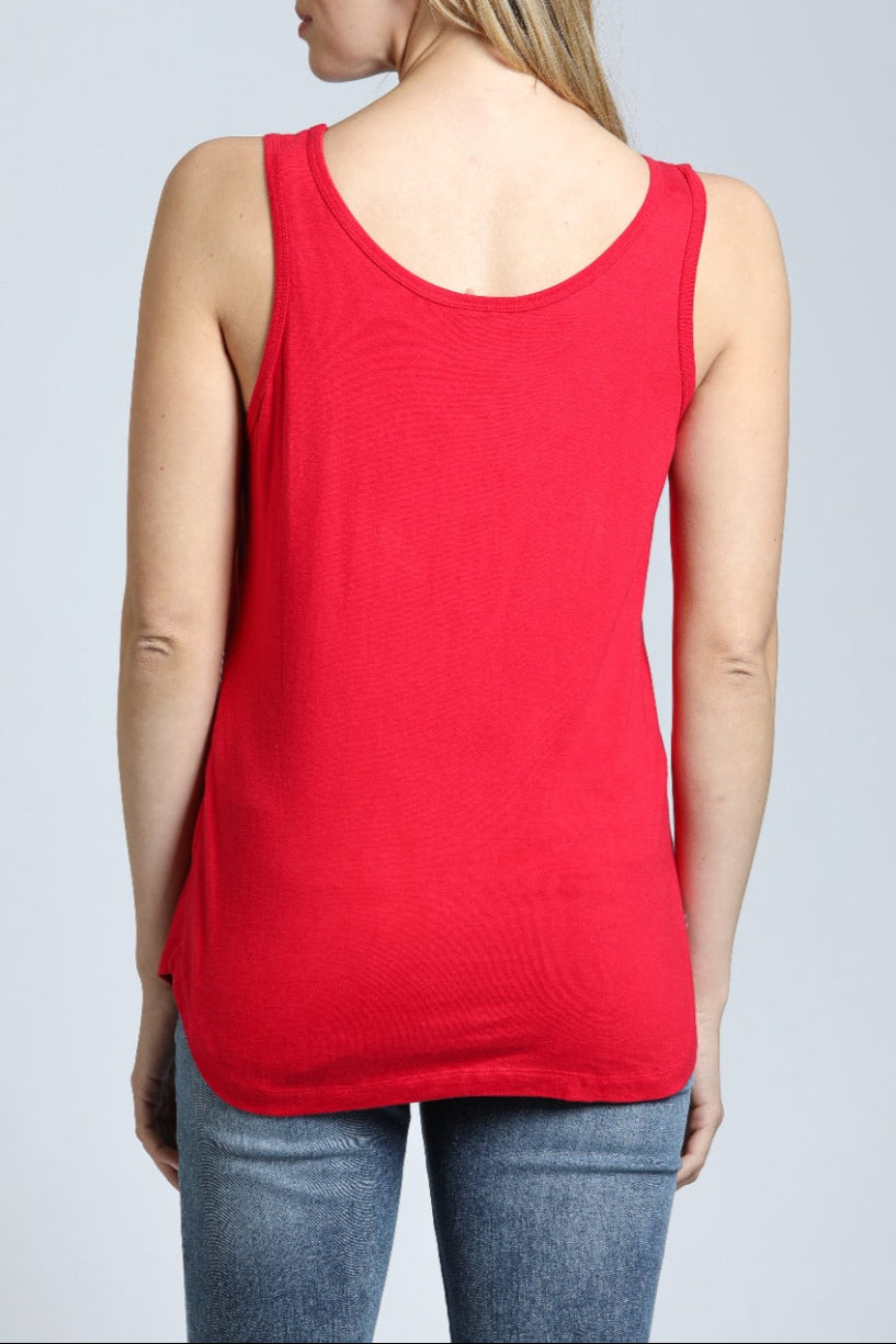 Perfect Fit Tank - RED | back side