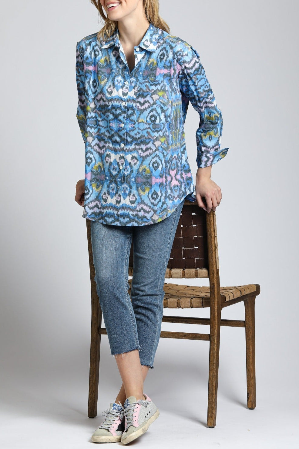 Boyfriend Button-up Shirt | front side