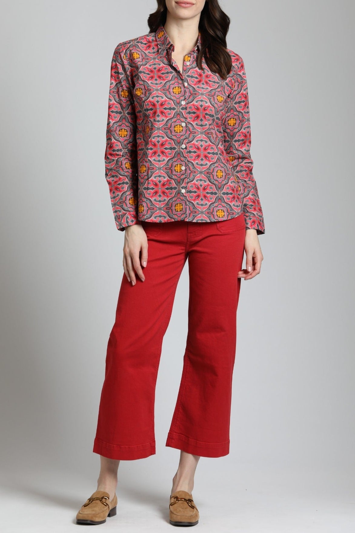 Decorative Paisley Medallion Print - Classic Button-up Shirt