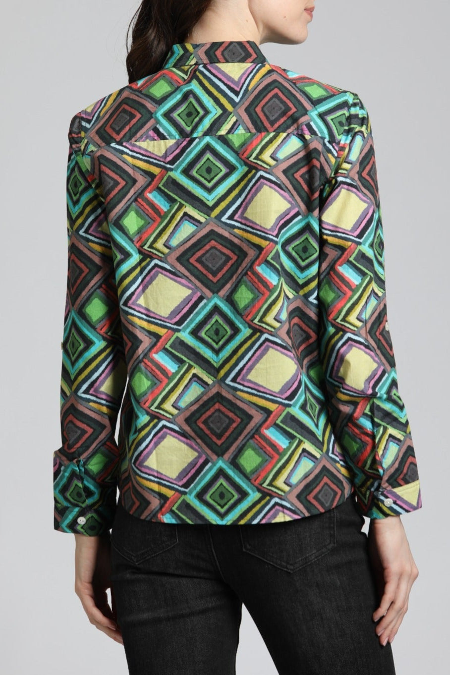 Diamonds In The Sky Print - Classic Button up Shirt | back side