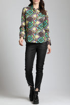 Diamonds In The Sky Print - Classic Button up Shirt | front side