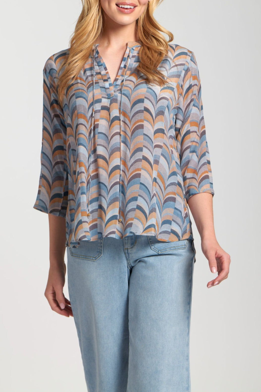 abc V-neck With Tassel