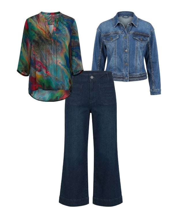 B-51P/D-001D/NC & B168 / Dark Indigo &C203 / River Indigo