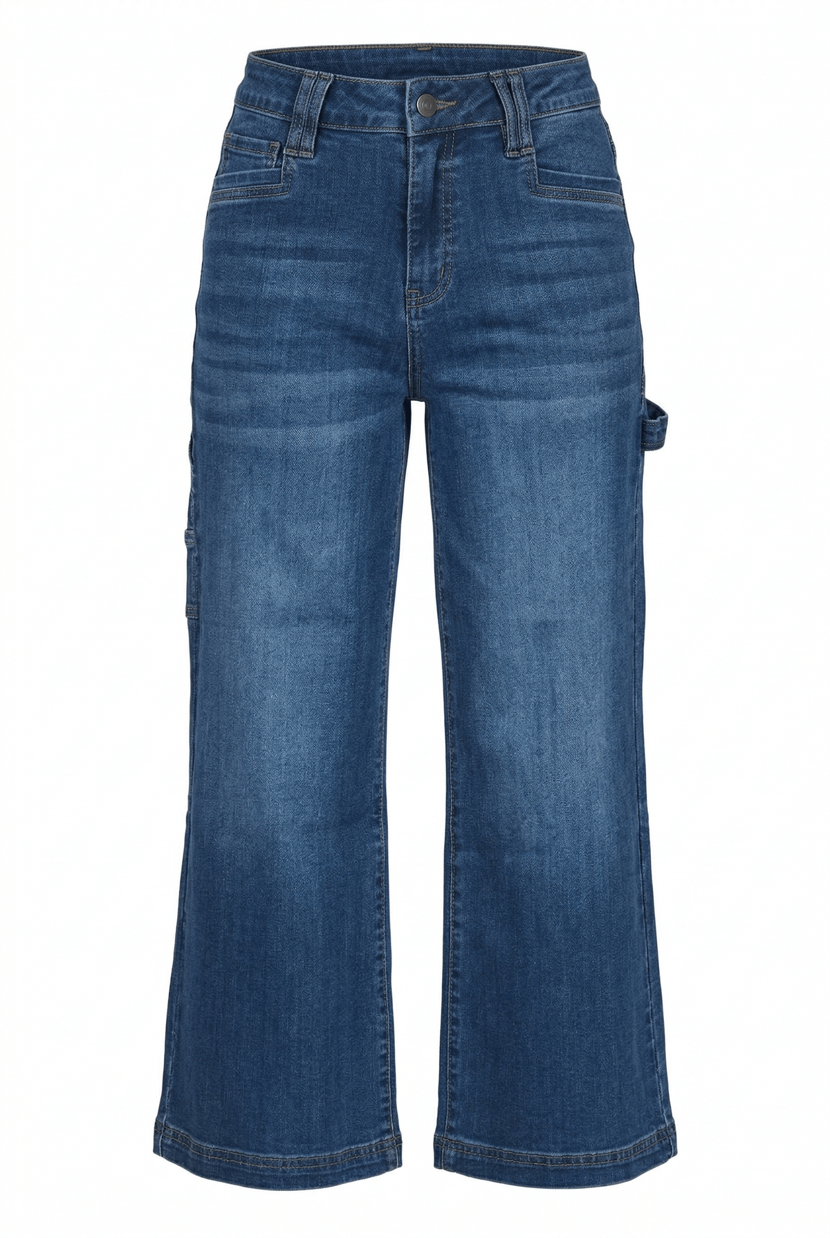Blue jeans on a white background