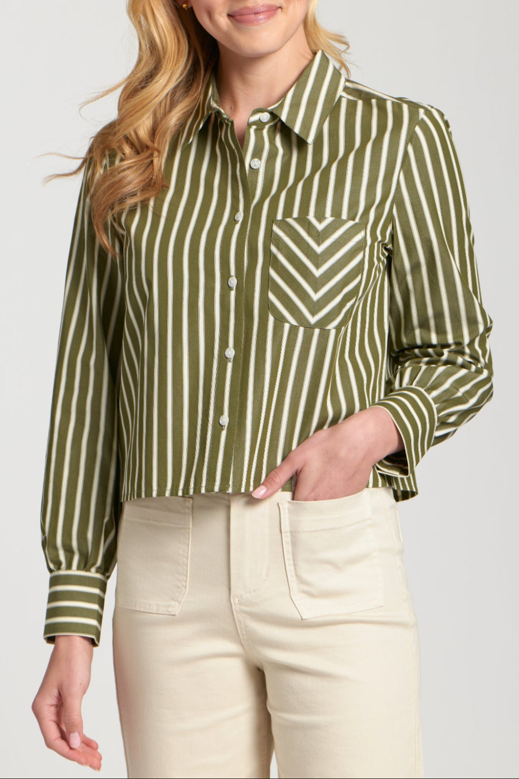Cropped Stripe Shirt – APNY