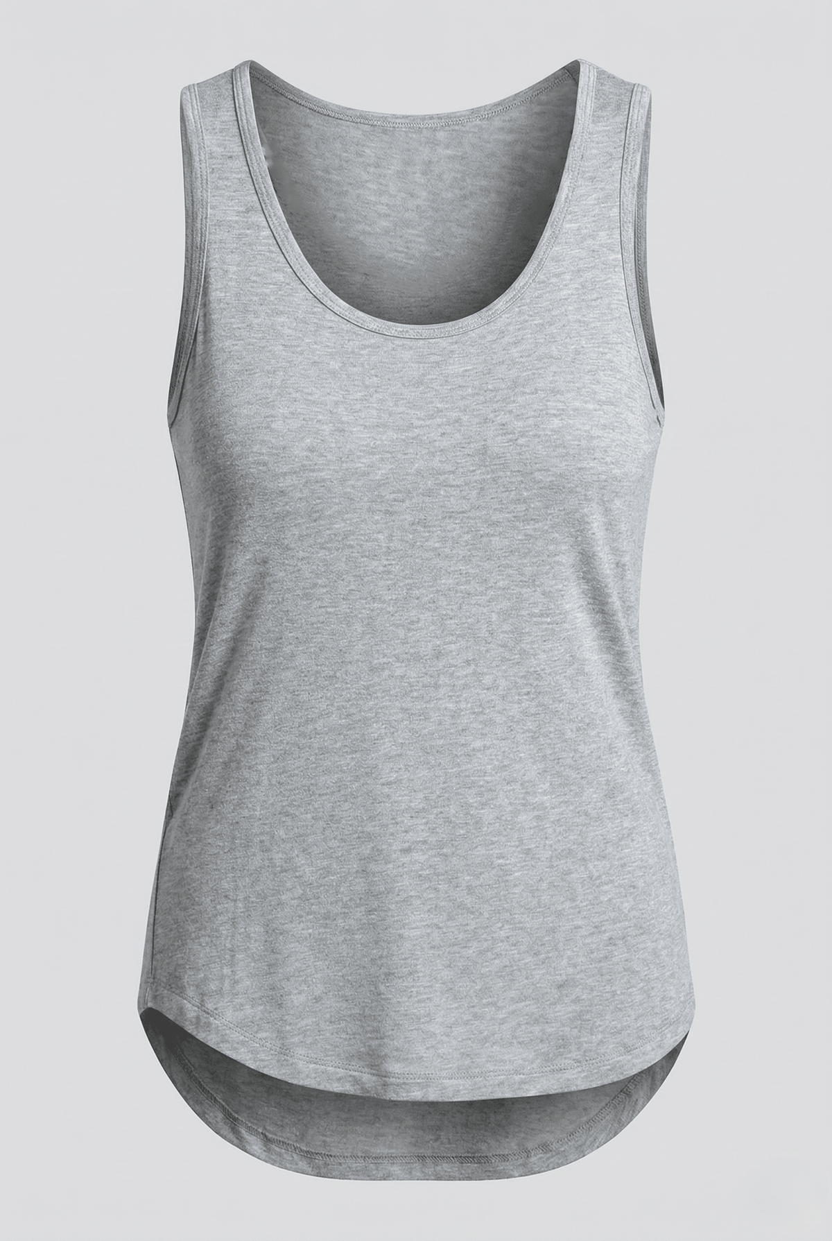 Gray tank top on a light gray background