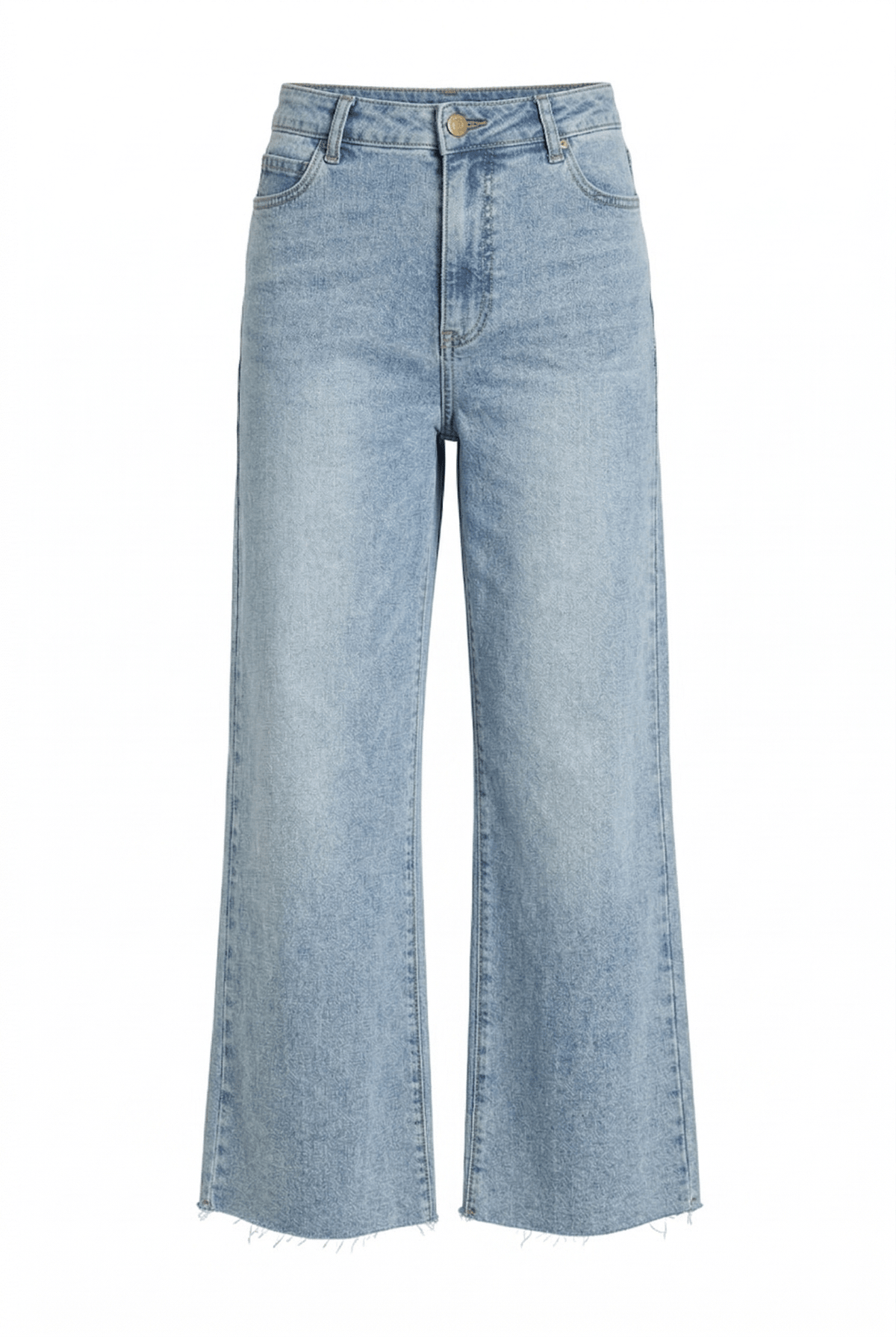 Light blue jeans on a white background