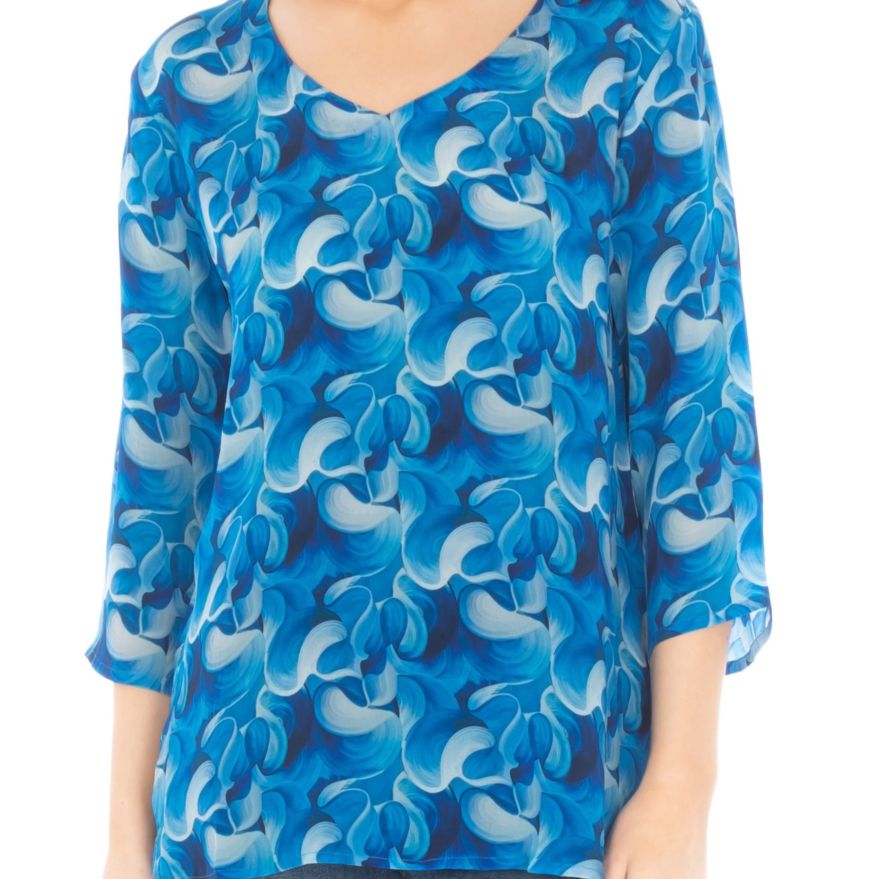 V-Neck With Sleeve Top