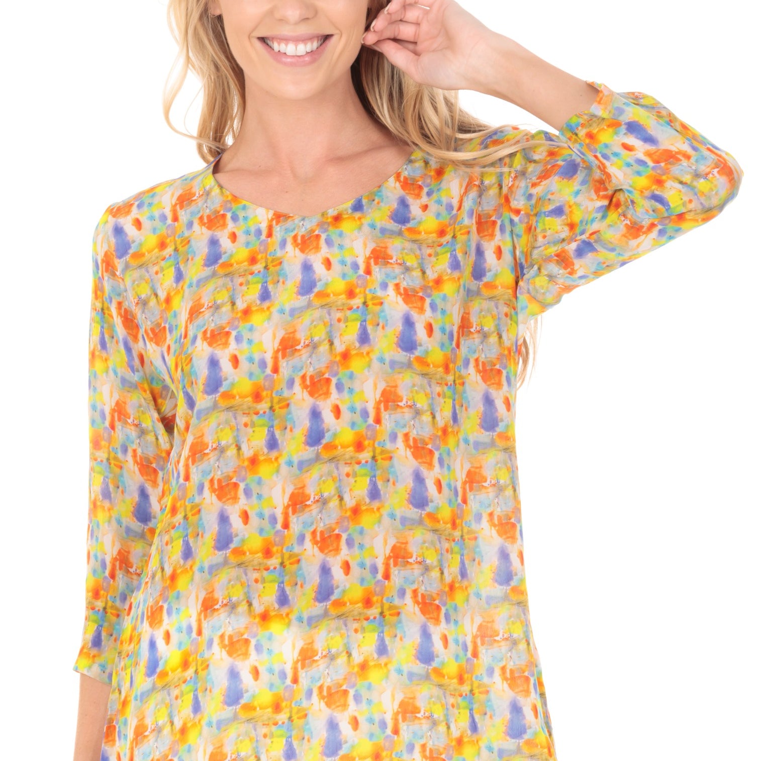 V-Neck With Sleeve Top