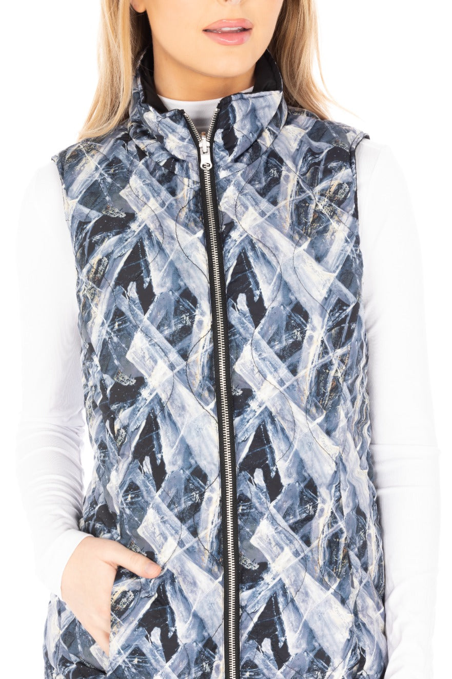 Reversible Quilted Vest Close Front  APNY