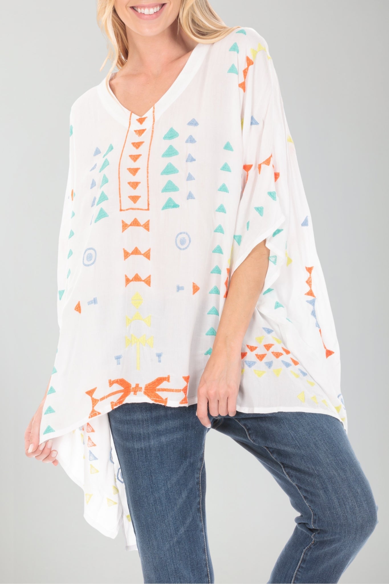 V-Neck Poncho Tunic APNY