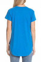 Short Sleeve V-Neck French Blue | back side