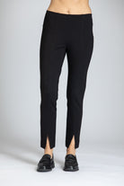 Pull-on Ponte Pant With Split hem - Black APNY