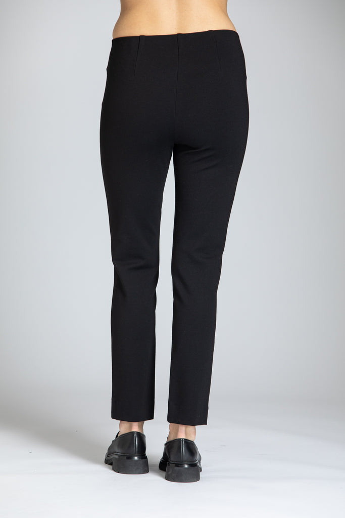 Pull-on Ponte Pant With Split hem - Black APNY