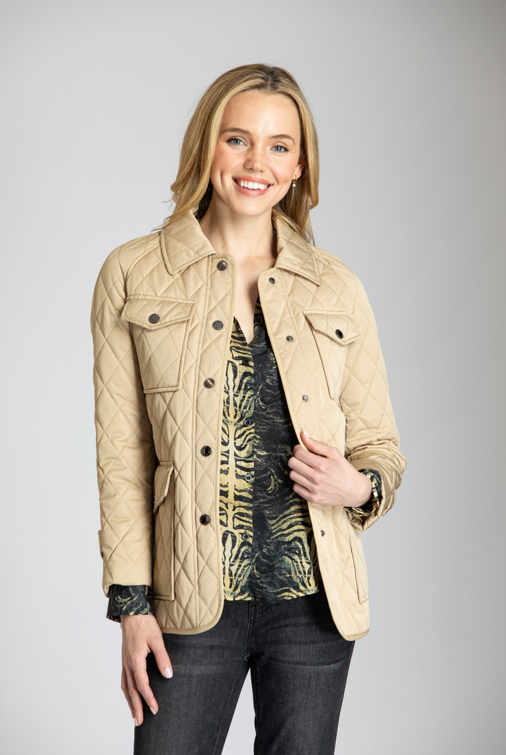 Quilted Jacket with Removable Belt APNY