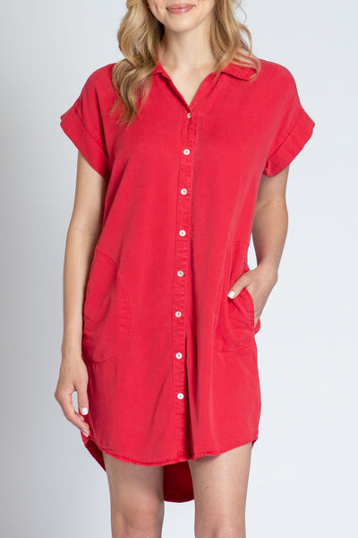 pocket detail shirt dress Black Pocket Detail Shirt Dress - Work