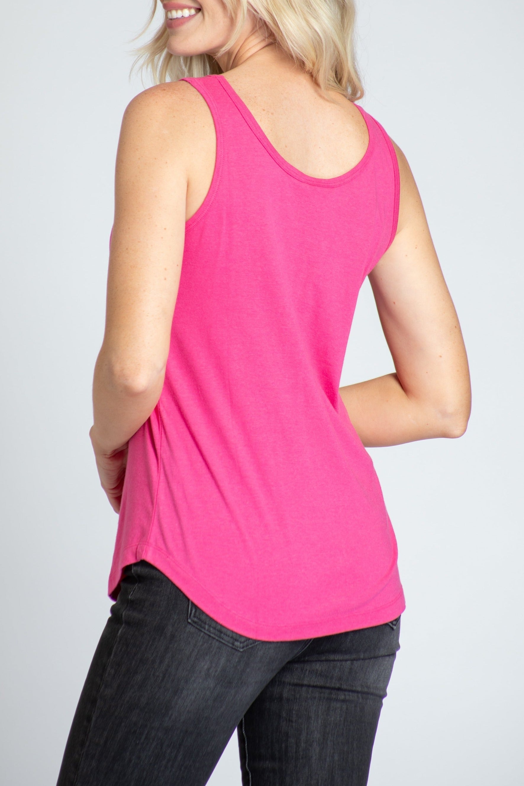 Perfect Fit Tank - pink | back  side