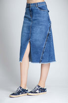 A-line Skirt With Frayed Seams