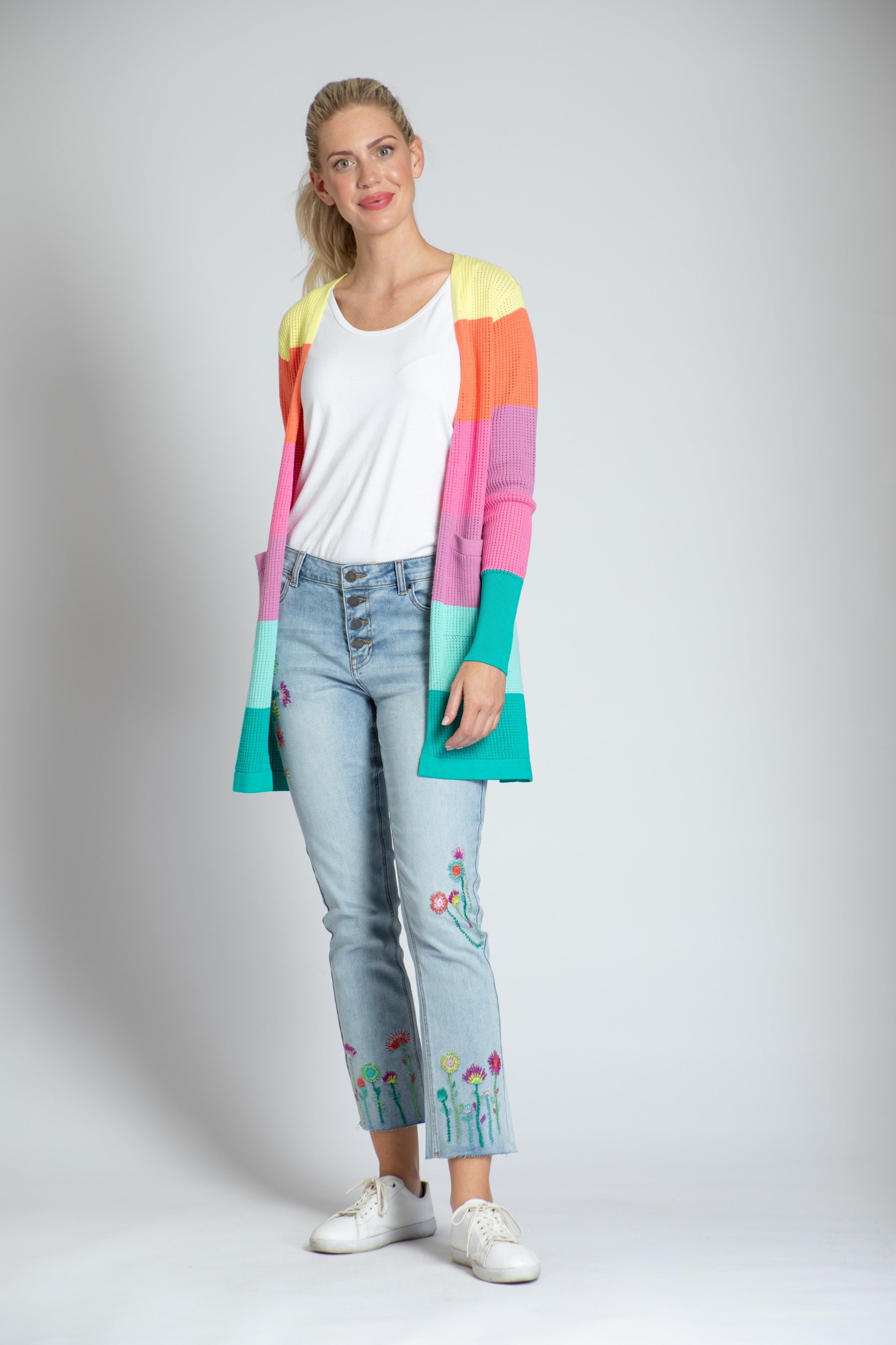 Floral Embroidered Straight Leg Jean – APNY