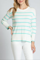 Half & Half Stripe Pull Over