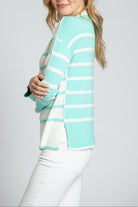 Half & Half Stripe Pull Over