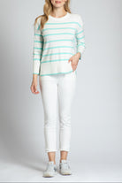 Half & Half Stripe Pull Over