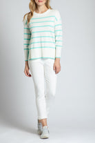 Half & Half Stripe Pull Over