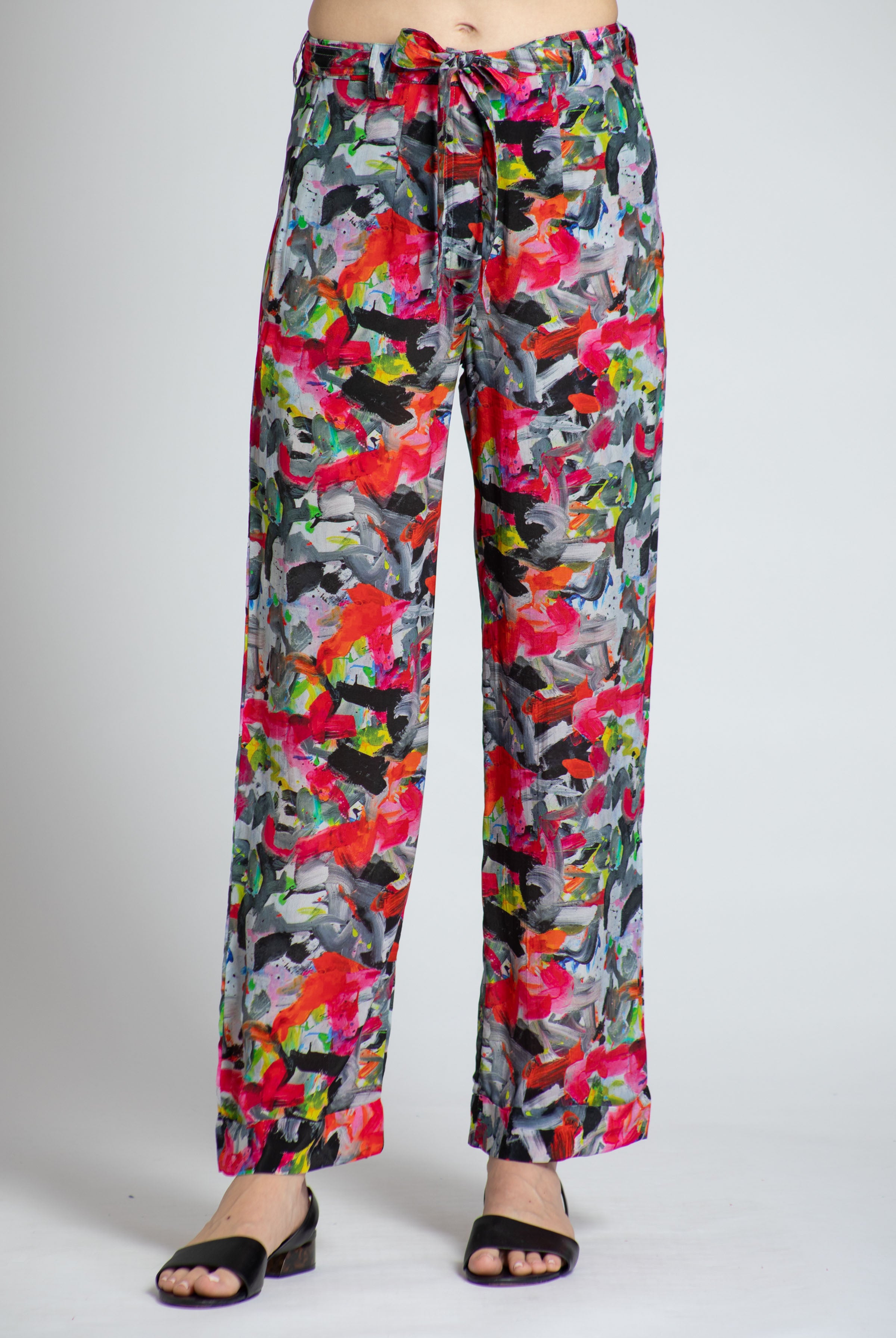 Abstract Multicolor Print - Pull-on Pant