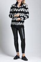  Cozy Coat with Squiggle Lines