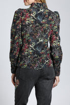 Winter Garden Pattern - Puff Sleeve Blouse | back side