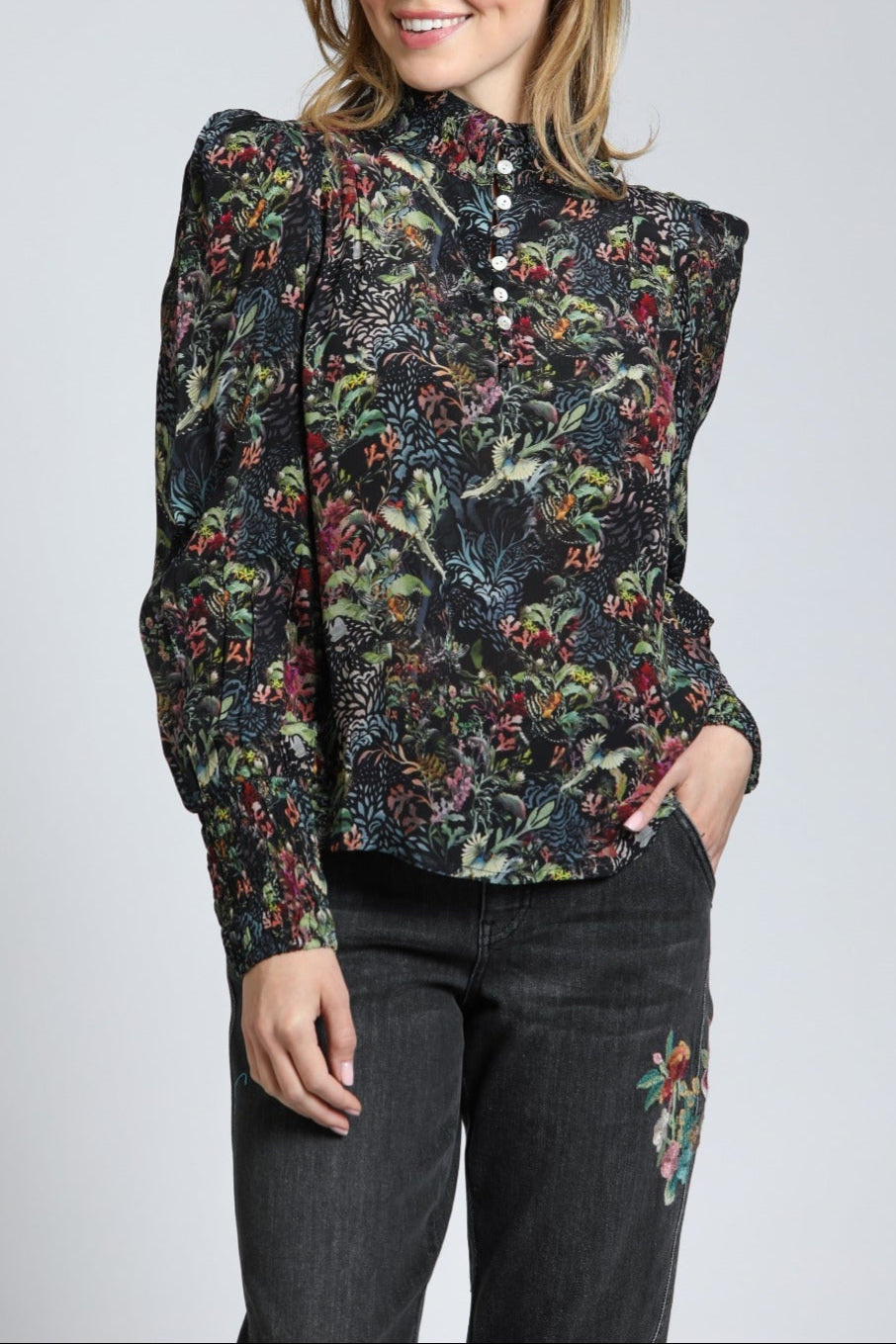 Winter Garden Pattern - Puff Sleeve Blouse