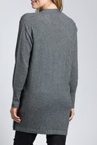 Open Knit Side Button Cardigan | back side