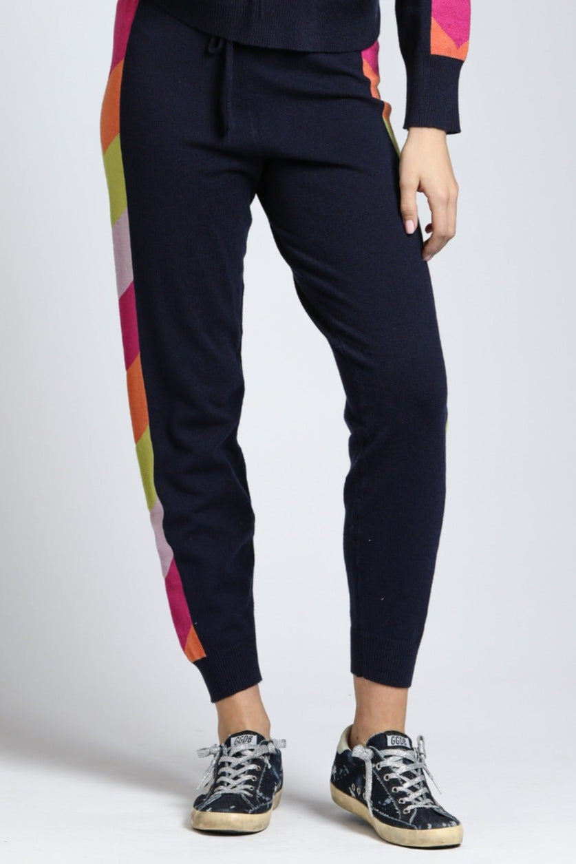 Jogger With Colorful Side Stripe