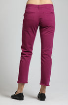 Trouser With Distressed Raw Hem | back side