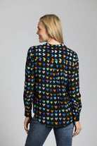 Mod Hearts Button-Up With Roll-Up Sleeve | back side