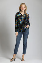 Mod Hearts Button-Up With Roll-Up Sleeve