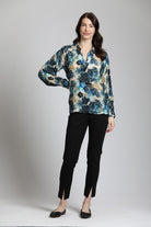 Pull-on Ponte Pant With Split hem - Black | front side