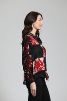 Abstract Brushstroke Patterns - Button Up Top |right side