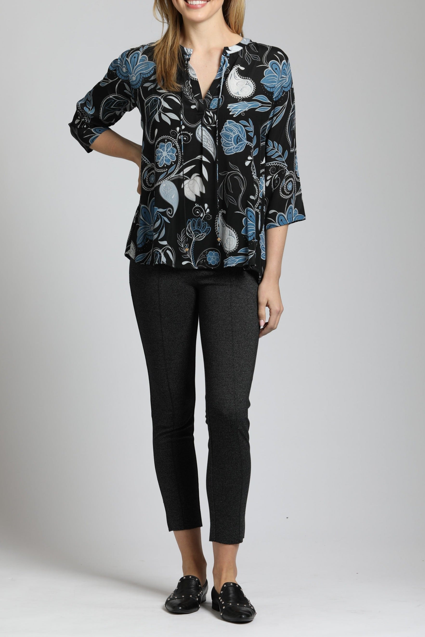 Salt & Pepper Twill Pull-On Trouser Legging