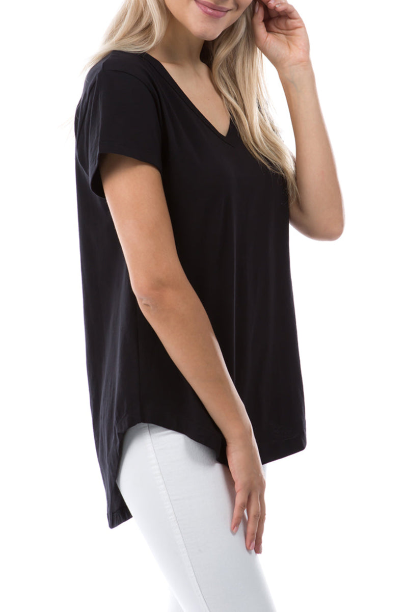 【BAON】[unisex] Papon Sporty Glossy V-neck Short Sleeve Tee Short Sleeve V-Neck APNY