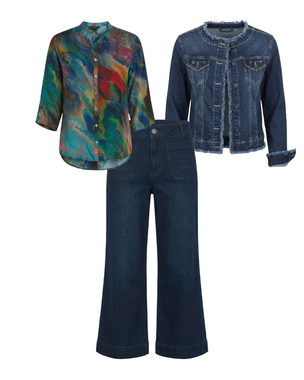 544P/D-001D/NC & B168 / Dark Indigo  &C122A Indigo