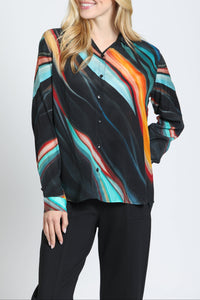 Button-up With Roll-up Sleeve Shirt