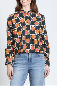 Cropped Shirt With Ruffle Details
