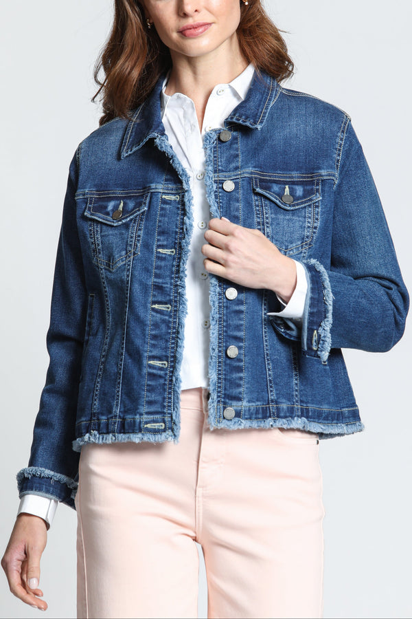 Jean Jacket With Frayed Detail